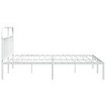 vidaXL Cadre de lit métal sans matelas et tête de lit blanc 200x200 cm