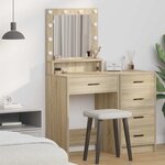 vidaXL Coiffeuse Chêne sonoma 50 x 41 x 135 cm Bois d'ingénierie