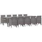 vidaXL Ensemble de salle à manger pour jardin 11 Pièces Gris clair