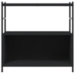 vidaXL Bibliothèque noir 80x30x78 5 cm bois d'ingénierie et fer