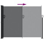 vidaXL Auvent latéral rétractable noir 160x300 cm