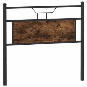 vidaXL Tête de lit chêne fumé 107 cm bois d'ingénierie et acier