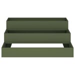 vidaXL Cache-pot de jardin Vert olive 90 x 90 x 35 cm Acier