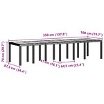 vidaXL Table de Jardin Blanc 350 x 100 x 73 cm polyrotin