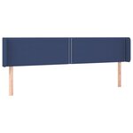 vidaXL Tête de lit avec oreilles Bleu 183x16x78/88 cm Tissu