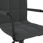 vidaXL Chaise pivotante de bureau Noir Velours
