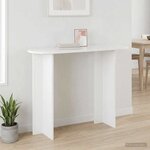 vidaXL Table console avec stockage Blanc brillant 100 x 39 5 x 75 cm