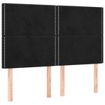 vidaXL Sommier à lattes de lit avec matelas Noir 140x190 cm Velours