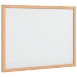 vidaXL Tableau blanc magnétique avec cadre bois de pin massif 40x30 cm