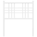 vidaXL Tête de lit métal blanc 80 cm