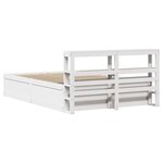 vidaXL Cadre de lit avec tête de lit blanc 150x200 cm bois pin massif