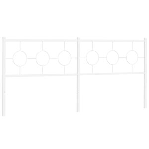 vidaXL Tête de lit métal blanc 193 cm