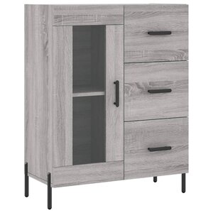 vidaXL Buffet sonoma gris 69 5x34x90 cm bois d'ingénierie