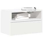 vidaXL Tables de chevet murales 2 Pièces blanc 45x26x28 5 cm