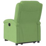 vidaXL Fauteuil inclinable électrique vert clair velours
