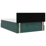 vidaXL Cadre de lit ottoman avec matelas vert foncé 140x200 cm velours