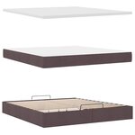 VidaXL Cadre de lit ottoman avec matelas marron foncé 160x200 cm tissu