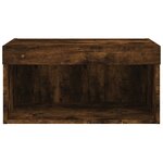 vidaXL Meuble TV avec lumières LED chêne fumé 60x30x30 cm