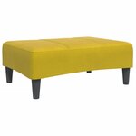 vidaXL Canapé-lit à 2 places avec repose-pied jaune velours