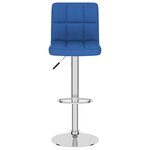 vidaXL Tabourets de bar lot de 2 bleu tissu