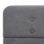 vidaXL Cadre de lit Gris clair Tissu 100 x 200 cm