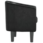 vidaXL Fauteuil cabriolet noir similicuir