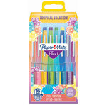 Paper Mate Flair Tropical Vacation - 16 feutres - Assortiment de couleurs - pointe moyenne 0.7mm