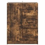 vidaXL Buffet Chêne fumé 66 x 34 5 x 87 cm Bois d'ingénierie