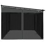 vidaXL Tonnelle avec parois en filet anthracite 6x3 m acier