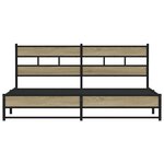 vidaXL Cadre de lit en métal sans matelas chêne sonoma 183x213 cm