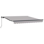 vidaXL Auvent Rétractable Gris clair 350 x 250 cm Polyester et Acier