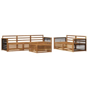 vidaXL Ensemble de canapés d'extérieur 6 pc Naturel