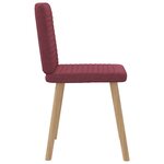 vidaXL Chaises à manger lot de 4 rouge bordeaux tissu