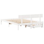 vidaXL Cadre de lit sans matelas blanc 120x200 cm bois de pin massif