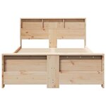 vidaXL Cadre de lit Marron 135 x 190 cm Bois massif en pin