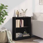 vidaXL Bibliothèque Noir 60x24x76 cm Bois d'ingénierie