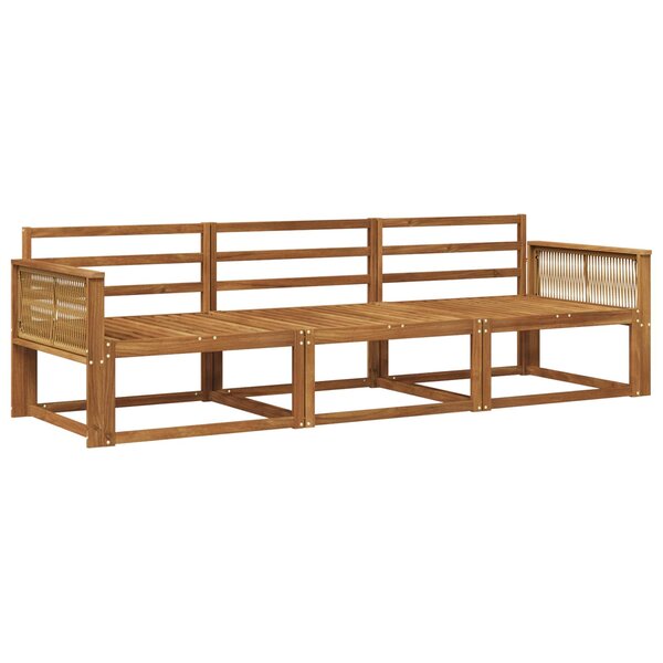 vidaXL Ensemble de canapés d'extérieur 3 pc Naturel