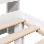 vidaXL Lit bibliothèque sans matelas blanc 90x190cm bois de pin massif
