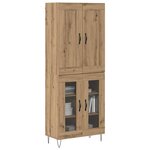 vidaXL Haut Armoire Chêne artisanal 69 5 x 34 x 180 cm