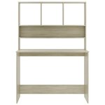 vidaXL Bureau avec étagères Chêne sonoma 110 x 45 x 157 cm