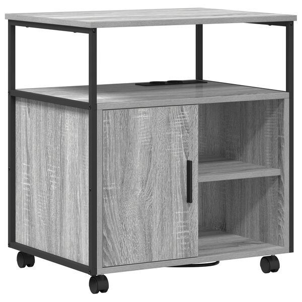 vidaXL Cabinet de Bureau Sonoma gris 60 x 46 x 67 cm Bois d'ingénierie
