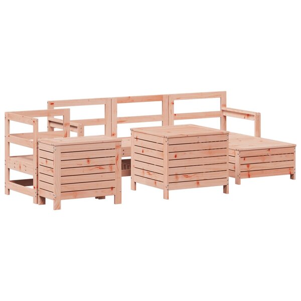 vidaXL Salon de jardin 7 Pièces bois massif sapin de douglas