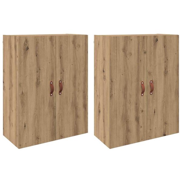 vidaXL Armoires Murailles 2 Pièces chêne artisanal 69 5 x 34 x 90 cm