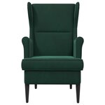 vidaXL Fauteuil Vert foncé Velours