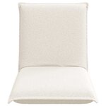 vidaXL Fauteuil de sol ajustable Crème Tissu en laine de mouton