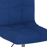 vidaXL Chaises pivotantes à manger lot de 6 bleu tissu