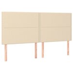 vidaXL Sommier à lattes de lit avec matelas Crème 180x200 cm Tissu