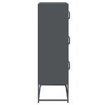 vidaXL Buffet haut anthracite 68x39x123 cm acier