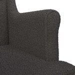 vidaXL Fauteuil Gris foncé Bouclé