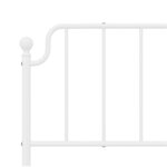 vidaXL Cadre de lit métal sans matelas et pied de lit blanc 183x213 cm